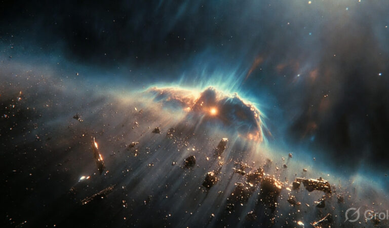 Could Life Exist Inside Neutron Star Debris?